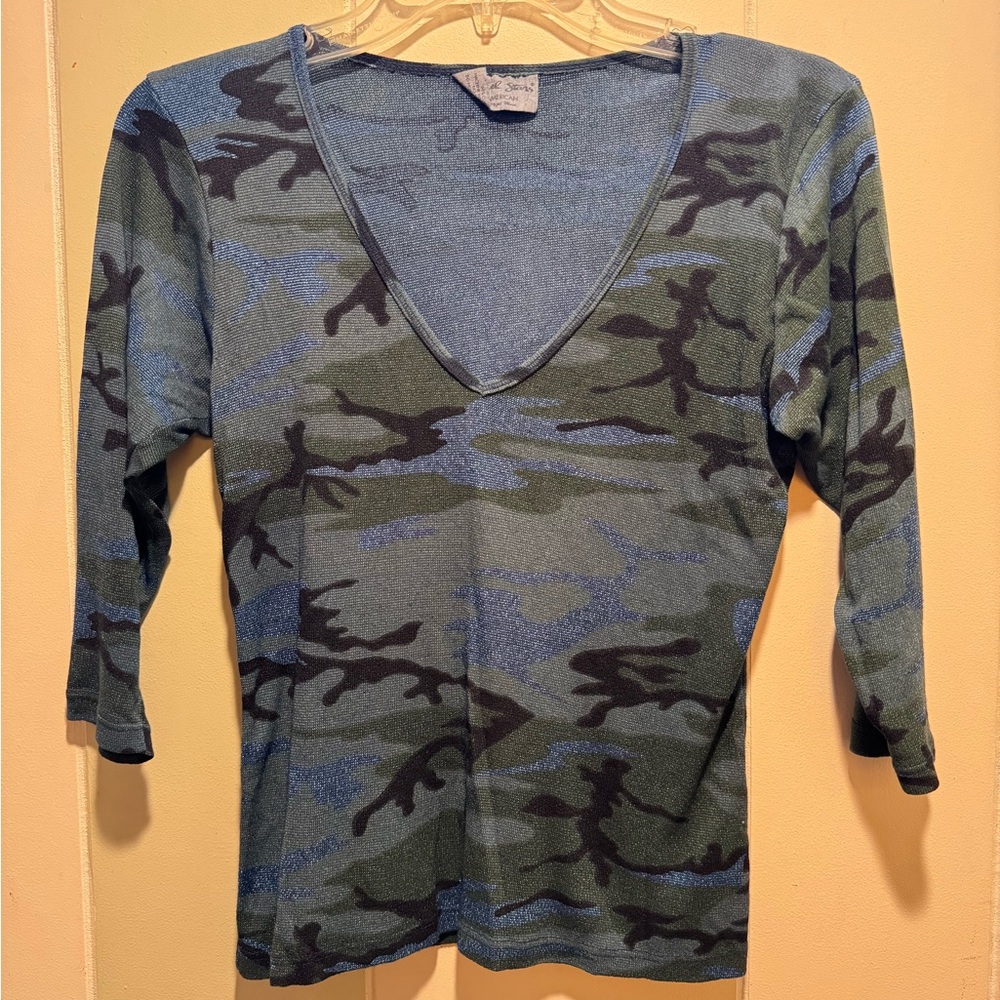 Y2K Michael Stars Camo Baby Tee